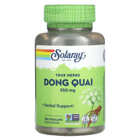 Solaray, True Herbs, Dong Quai , 550 mg, 180 VegCaps UPC 076280012361 | HiLife Vitamins