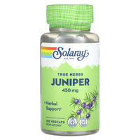Solaray, True Herbs, Juniper, 450 mg, 100 VegCaps UPC 076280013603 | HiLife Vitamins