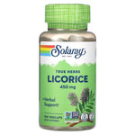 Solaray, True Herbs, Licorice, 450 mg, 100 VegCaps UPC 076280013702 | HiLife Vitamins