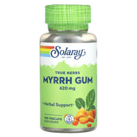 Solaray, True Herbs, Myrrh Gum, 620 mg, 100 VegCaps UPC 076280014006 | HiLife Vitamins