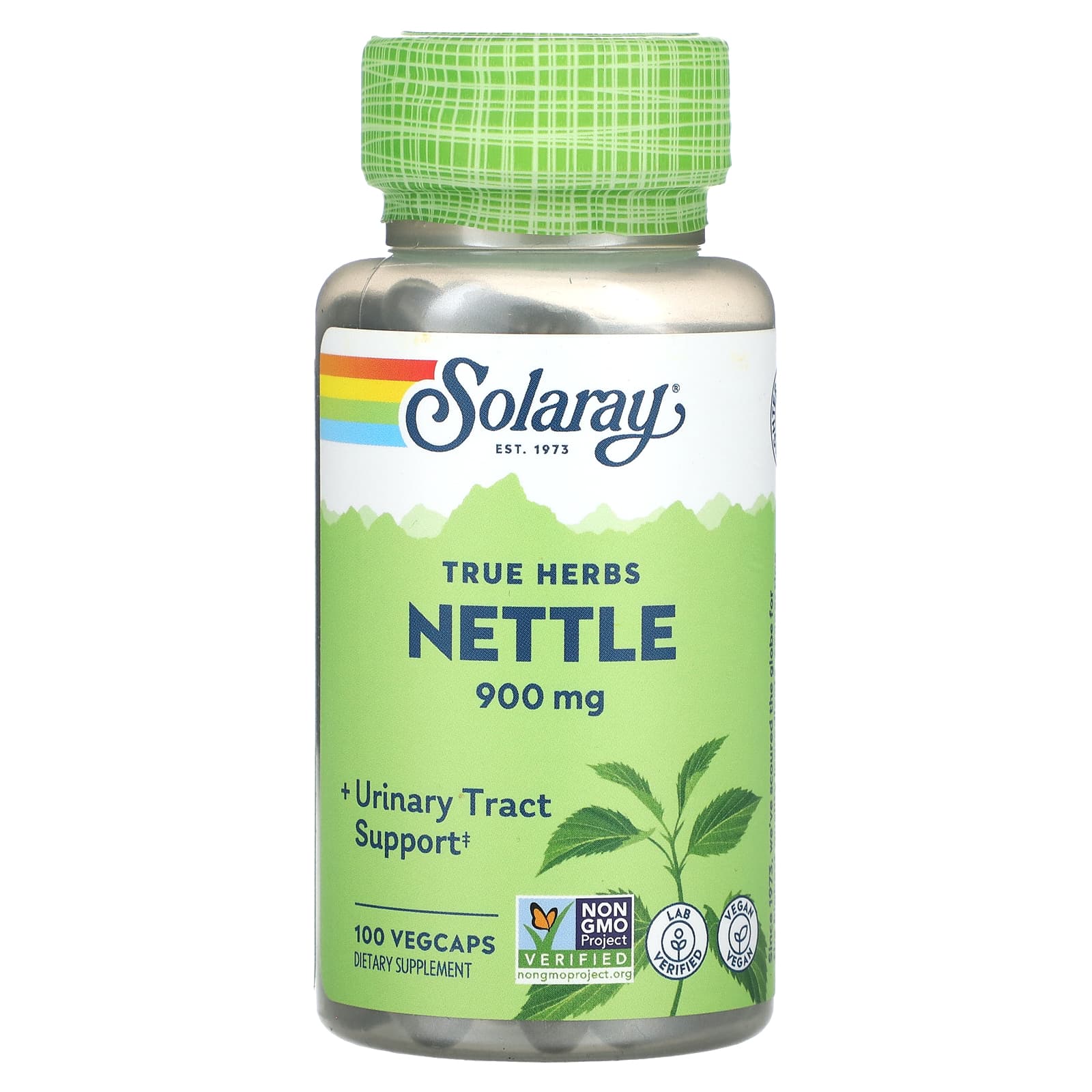 Solaray, True Herbs Nettle, 900 mg, 100 VegCaps UPC 076280014105 | HiLife Vitamins
