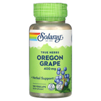 Solaray, True Herbs, Oregon Grape, 400 mg, 100 VegCaps UPC 076280014150 | HiLife Vitamins