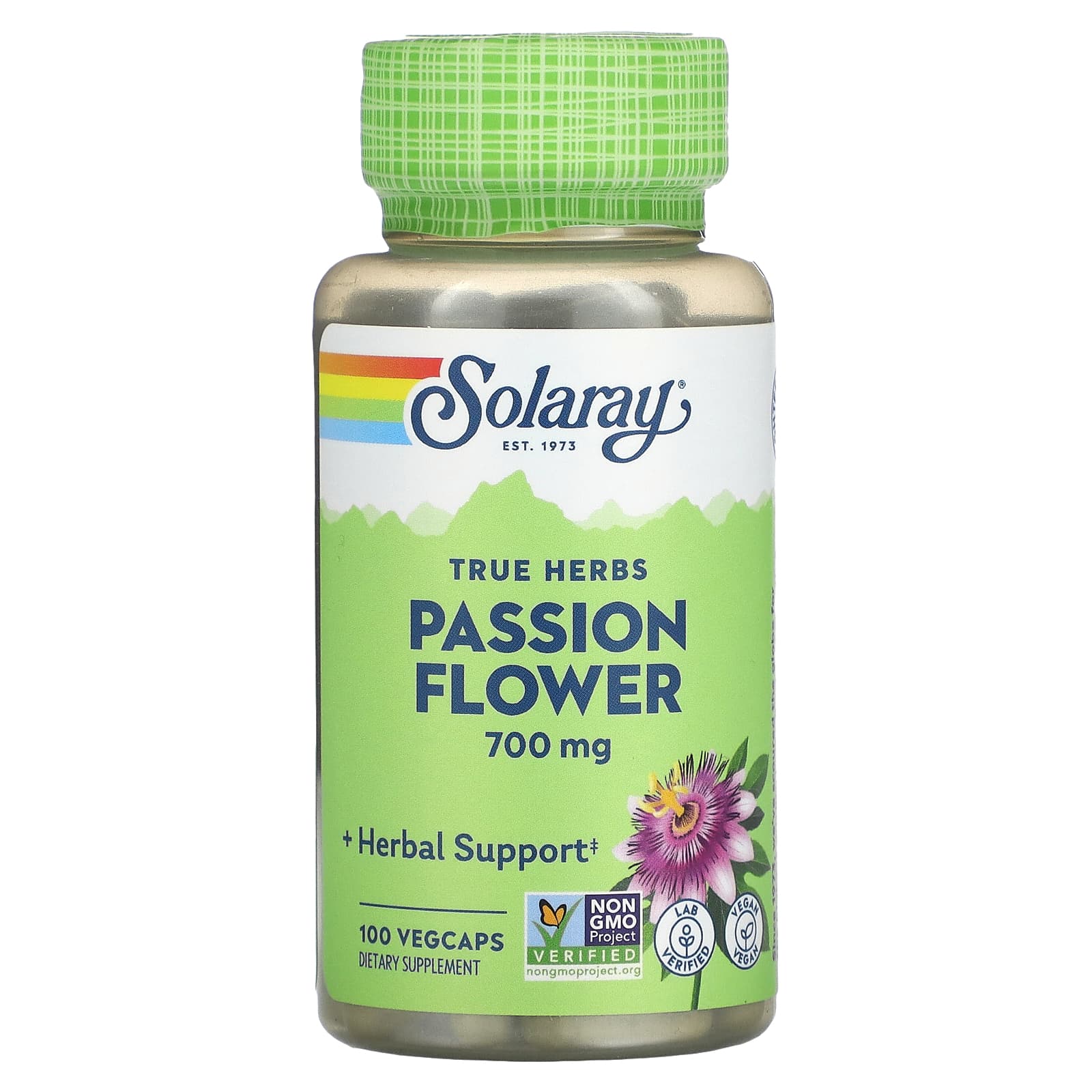 Solaray, Passion Flower 700 mg, 100 VegCaps UPC 076280014303 | HiLife Vitamins