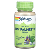 Solaray, True Herbs Saw Palmetto, 580 mg, 50 VegCaps UPC 076280015492 | HiLife Vitamins