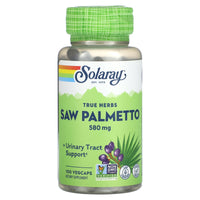 Solaray, True Herbs, Saw Palmetto, 580 mg, 100 VegCaps UPC 076280015508 | HiLife Vitamins