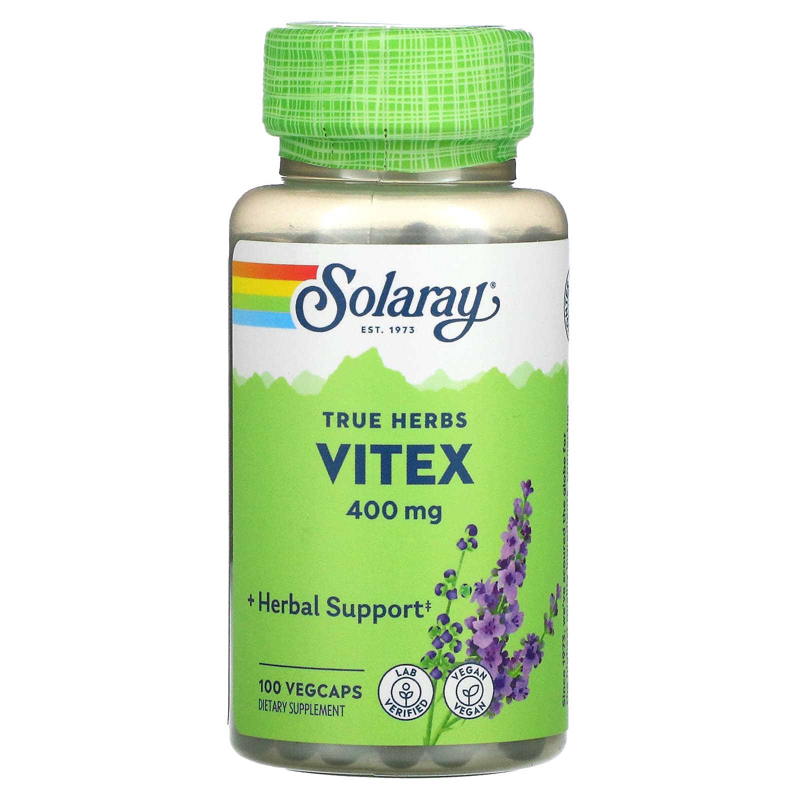 Solaray, Vitex 400 mg, 100 VegCaps UPC 076280016451 | HiLife Vitamins