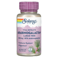 Solaray, Arabinogalactan, Larch Tree Extract, 300 mg, 60 VegCaps UPC 076280030204 | HiLife Vitamins