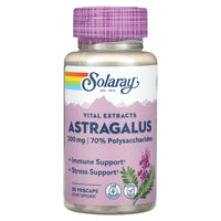 Solaray, Vital Extracts, Astragalus, 200 mg, 30 VegCaps UPC 076280030709 | HiLife Vitamins