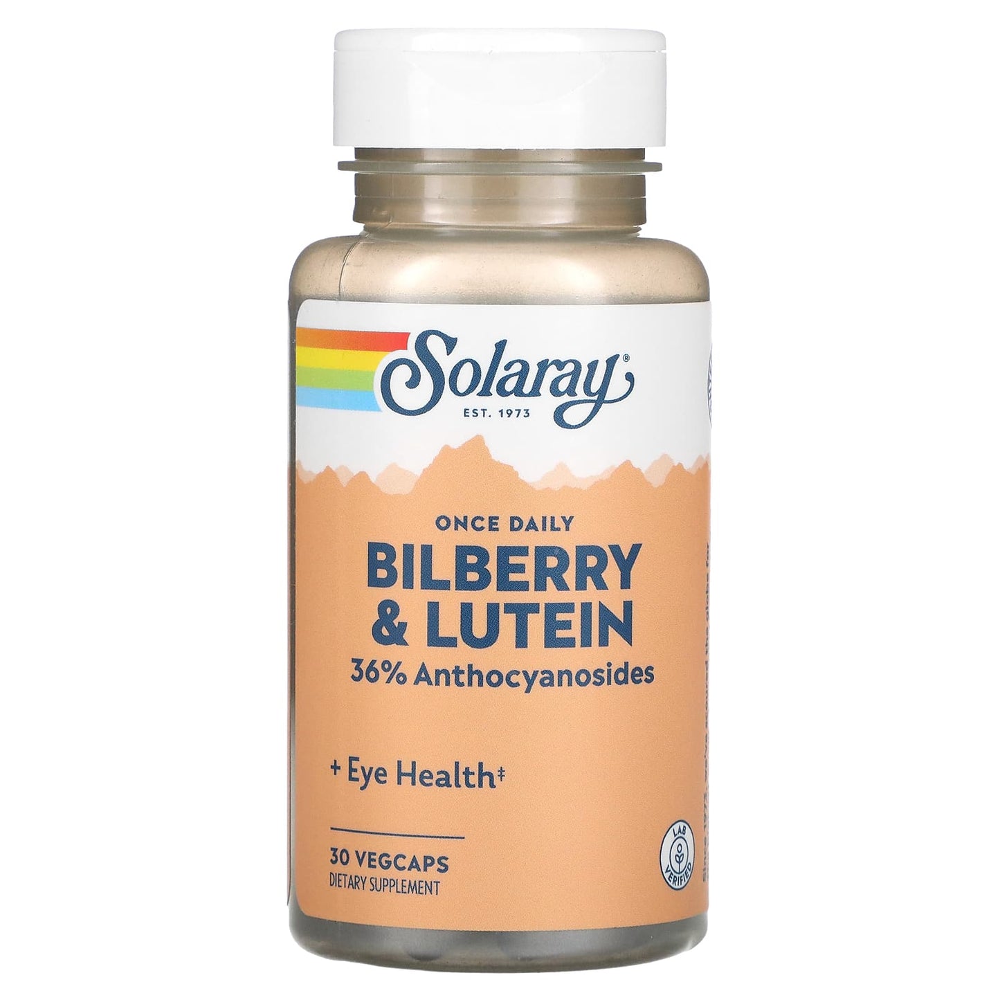 Solaray, Bilberry & Lutein 1 Daily 160 mg, 30 VegCaps - 076280031157 | Hilife Vitamins