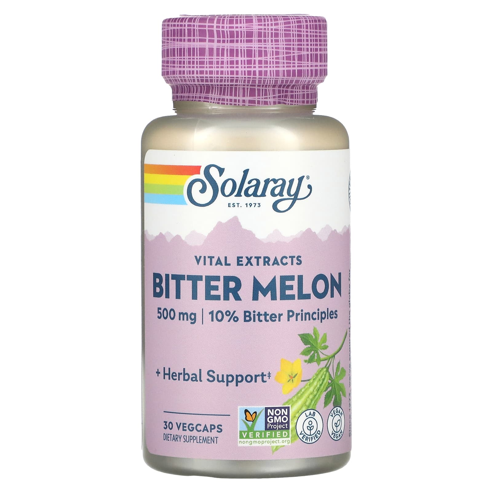 Solaray, Bitter Melon Extract 500 mg, 30 VegCaps UPC 076280031553 | HiLife Vitamins