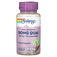 Solaray, Vital Extracts, Dong Quai, 250 mg, 60 VegCaps UPC 076280033755 | HiLife Vitamins