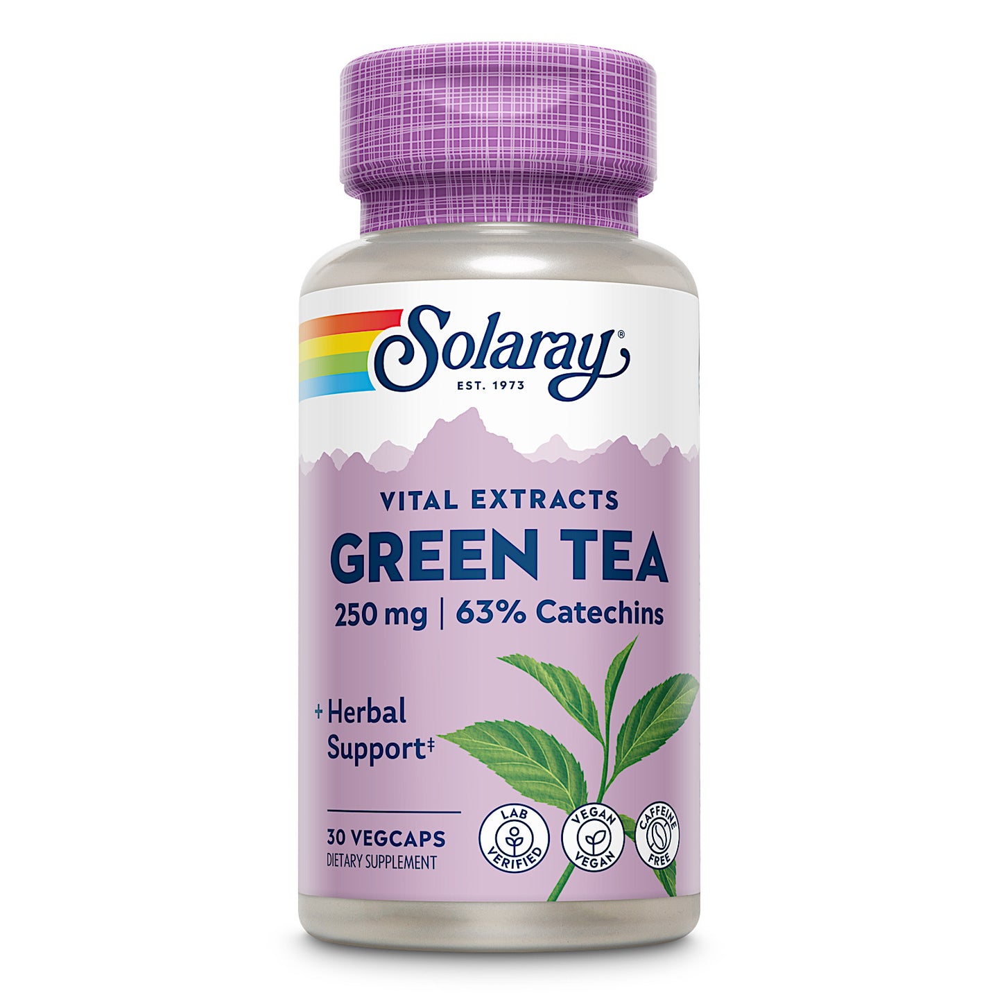 Solaray, Green Tea Extract 250mg, 30 VegCaps UPC 076280036589 | HiLife Vitamins
