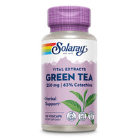 Solaray, Green Tea Extract 250mg, 30 VegCaps UPC 076280036589 | HiLife Vitamins