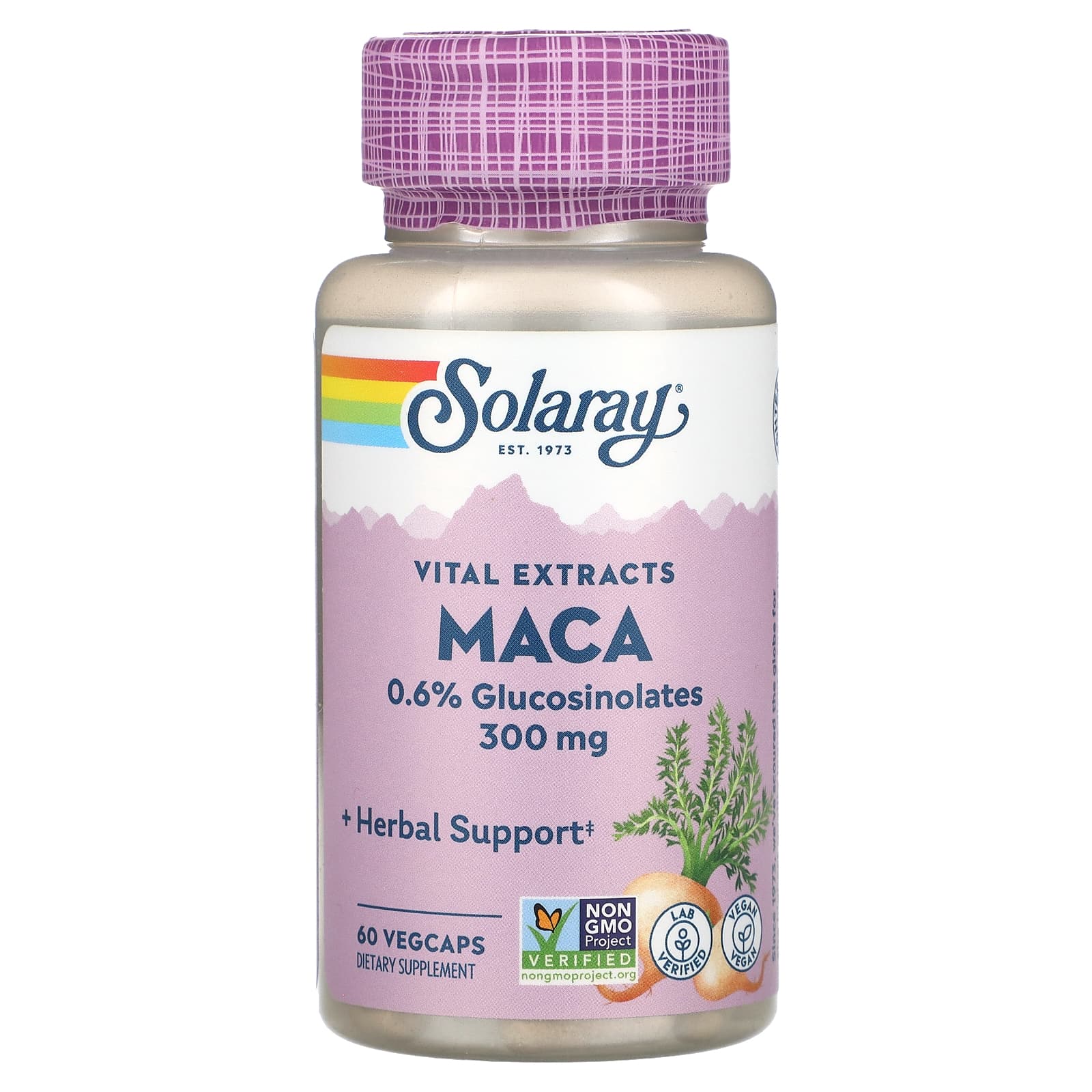 Solaray, Vital Extracts, Maca , 300 mg, 60 VegCaps UPC 076280036879 | HiLife Vitamins