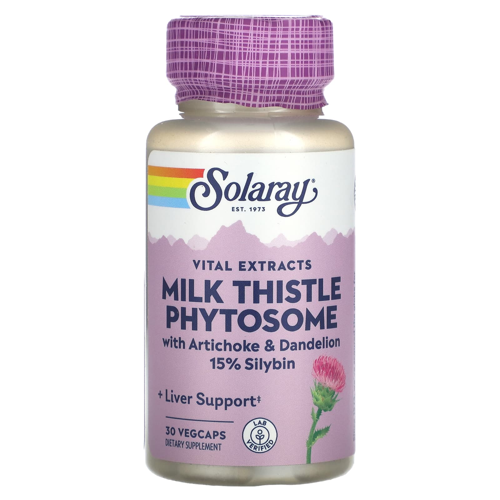 Solaray, Vital Extracts, Milk Thistle Phytosome, 30 VegCaps UPC 076280037203 | HiLife Vitamins