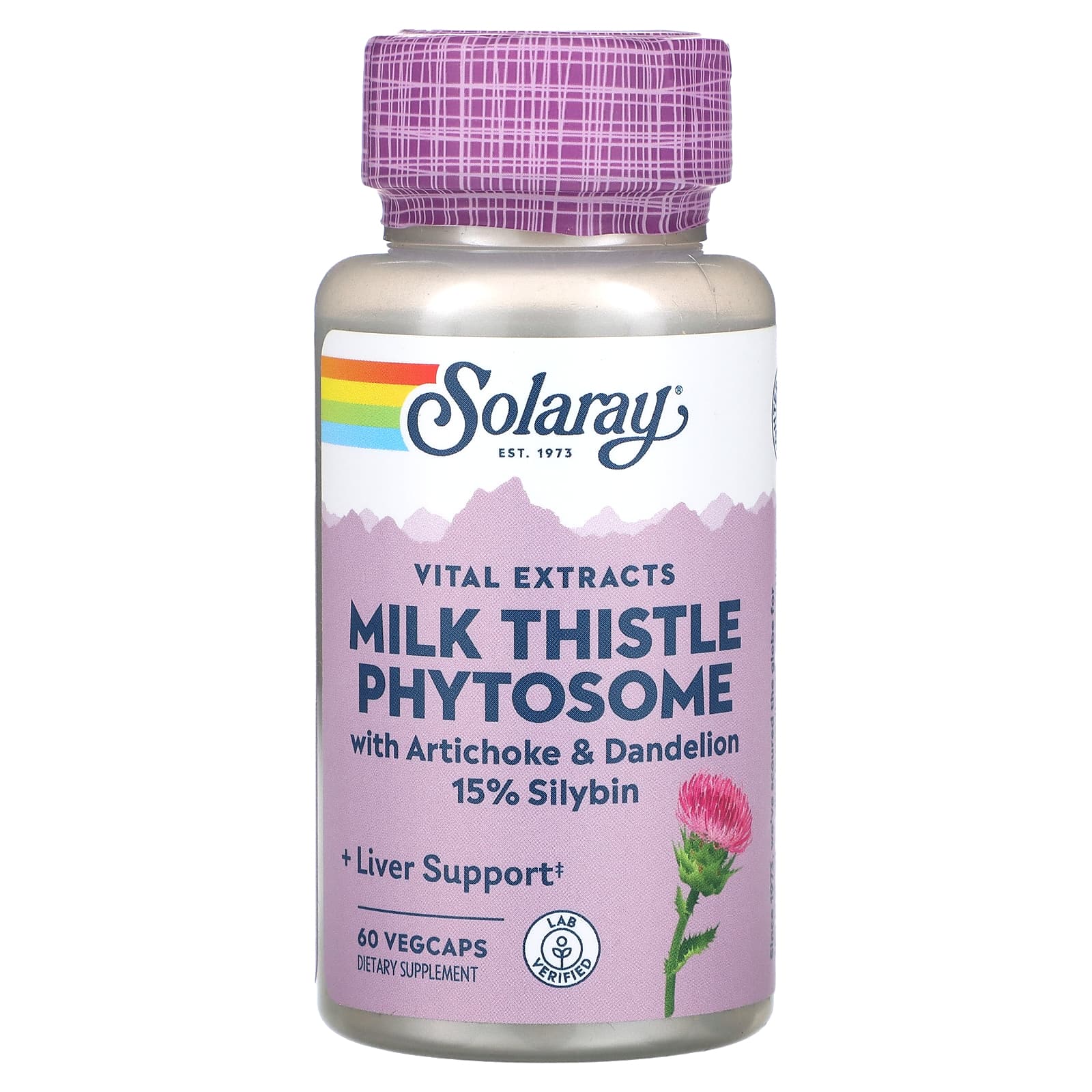 Solaray, Vital Extracts, Milk Thistle Phytosome, 60 VegCaps UPC 076280037210 | HiLife Vitamins