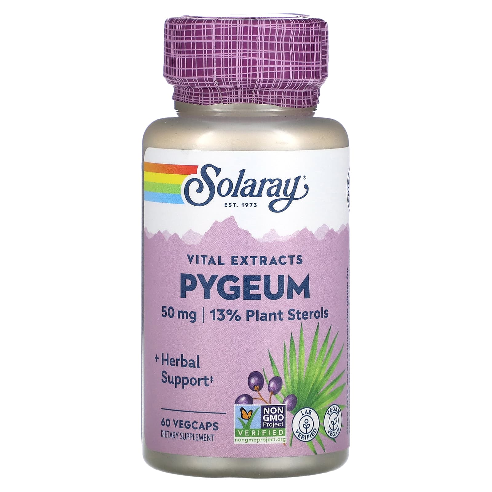 Solaray, Pygeum Africanum Extract 50 mg, 60 VegCaps UPC 076280037609 | HiLife Vitamins