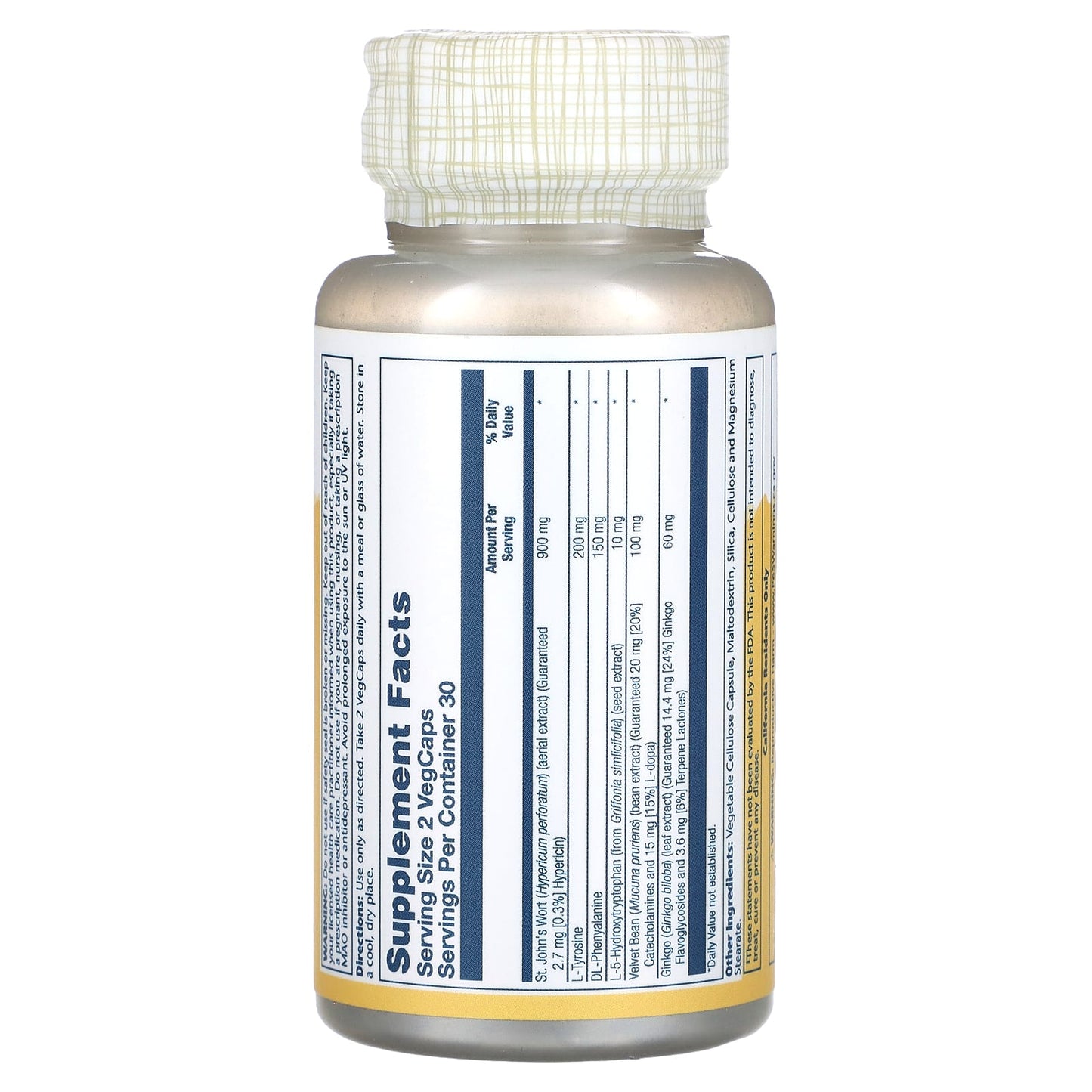 Solaray, St. John’s Wort, Mood Formula, 60 VegCaps