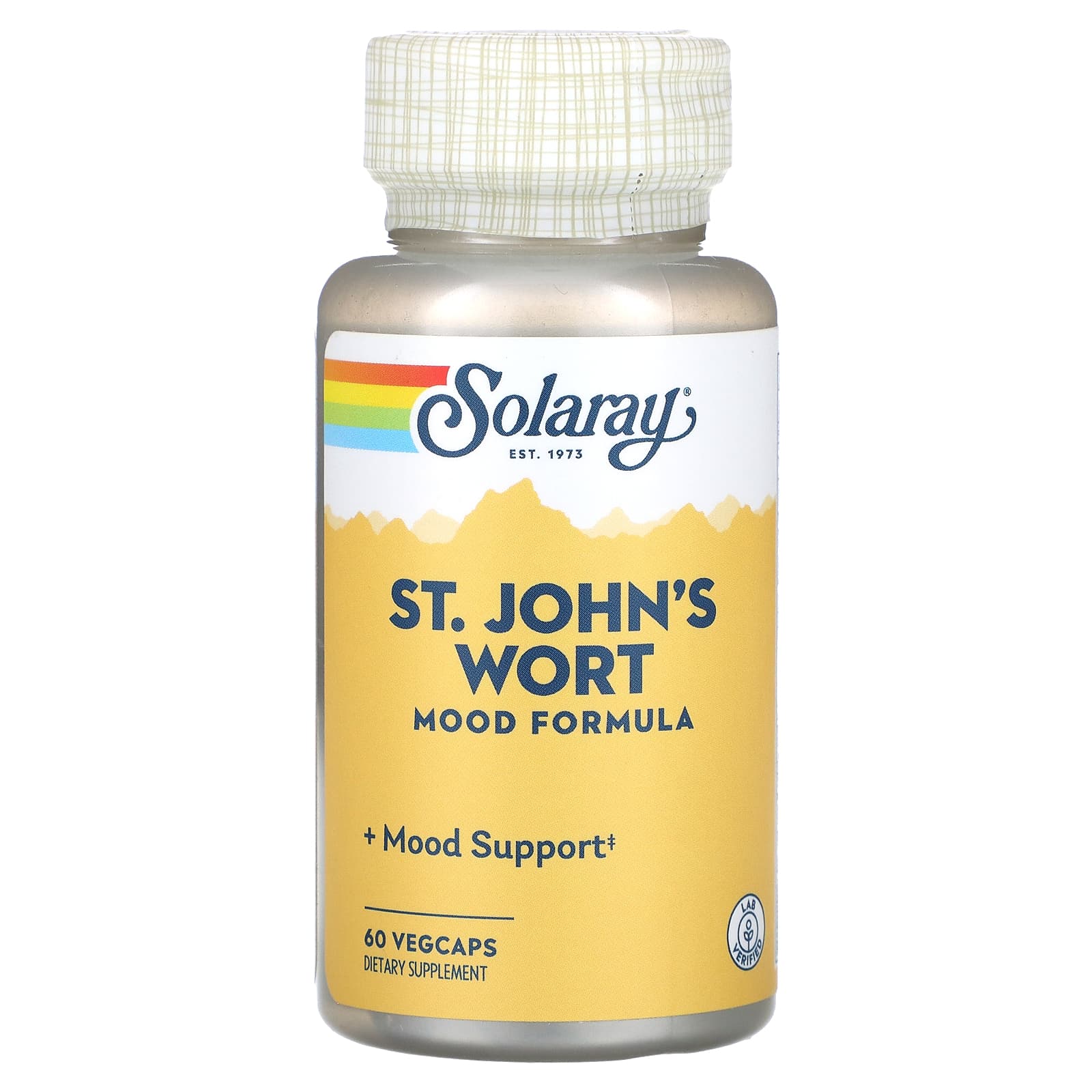 Solaray, St. John’s Wort, Mood Formula, 60 VegCaps UPC 076280037784 | HiLife Vitamins