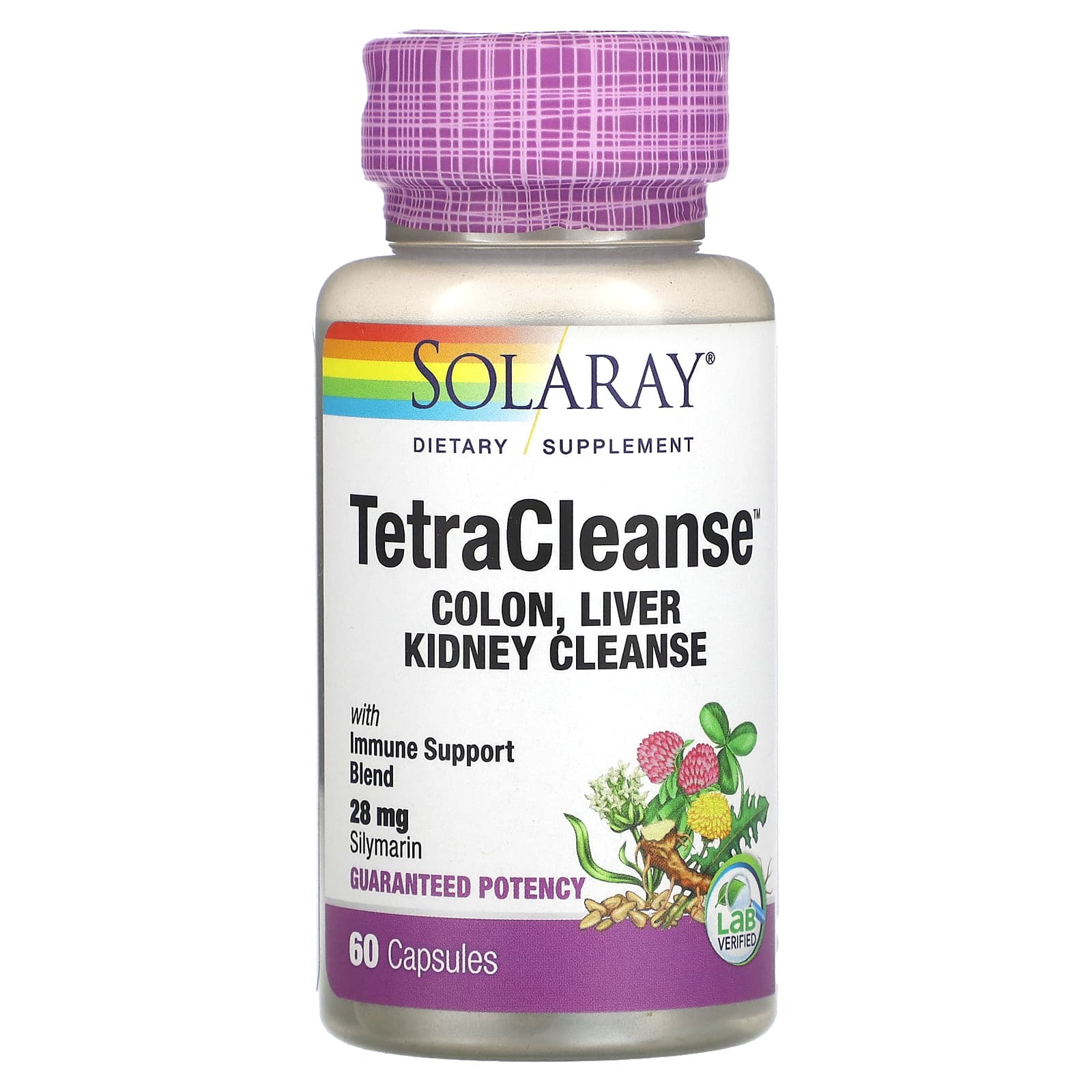 Solaray, Tetra Cleanse, 60 Capsules UPC 076280037906 | HiLife Vitamins