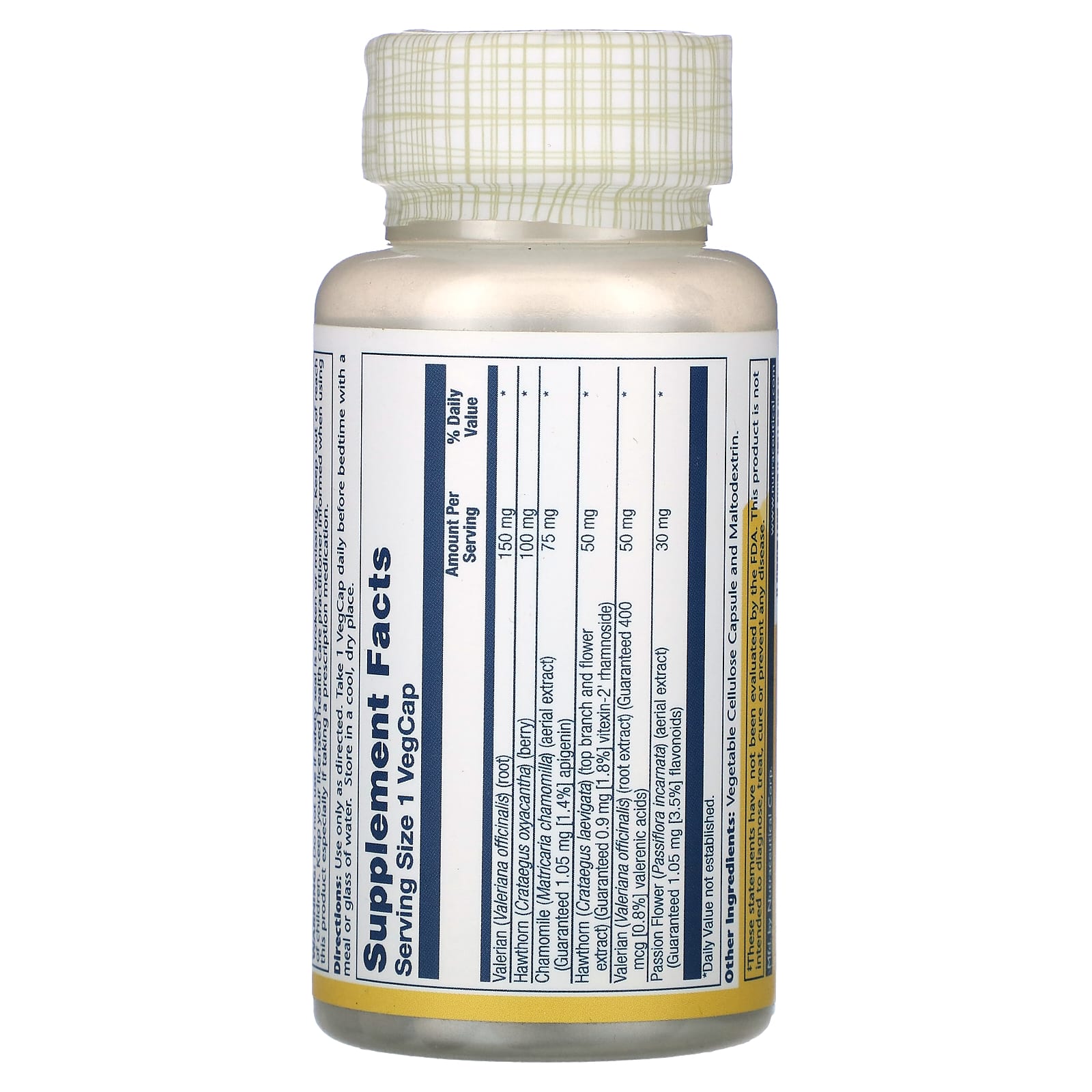 Solaray, Eurocalm with Valerian, 60 VegCaps UPC 076280039504 | HiLife Vitamins