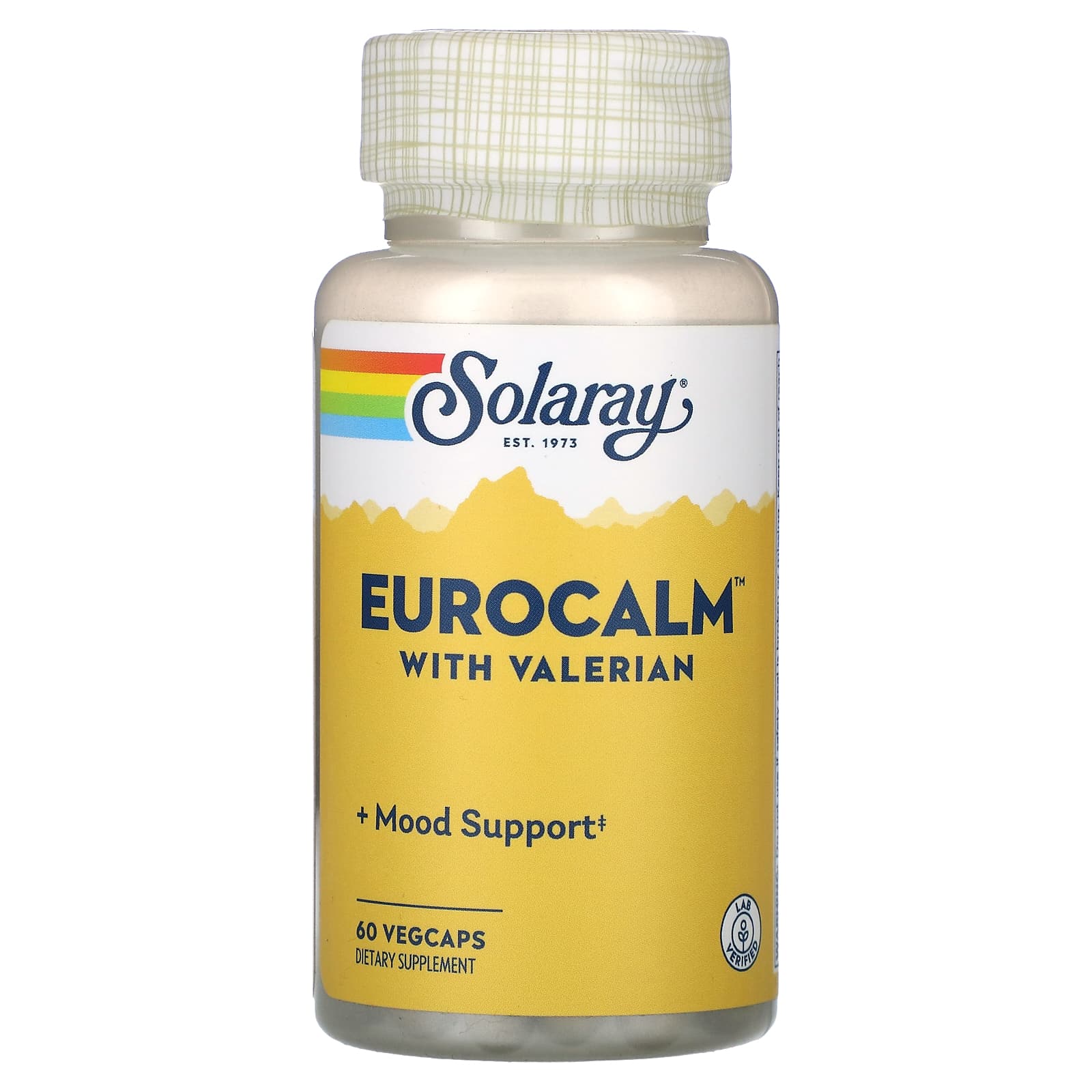 Solaray, Eurocalm with Valerian, 60 VegCaps UPC 076280039504 | HiLife Vitamins