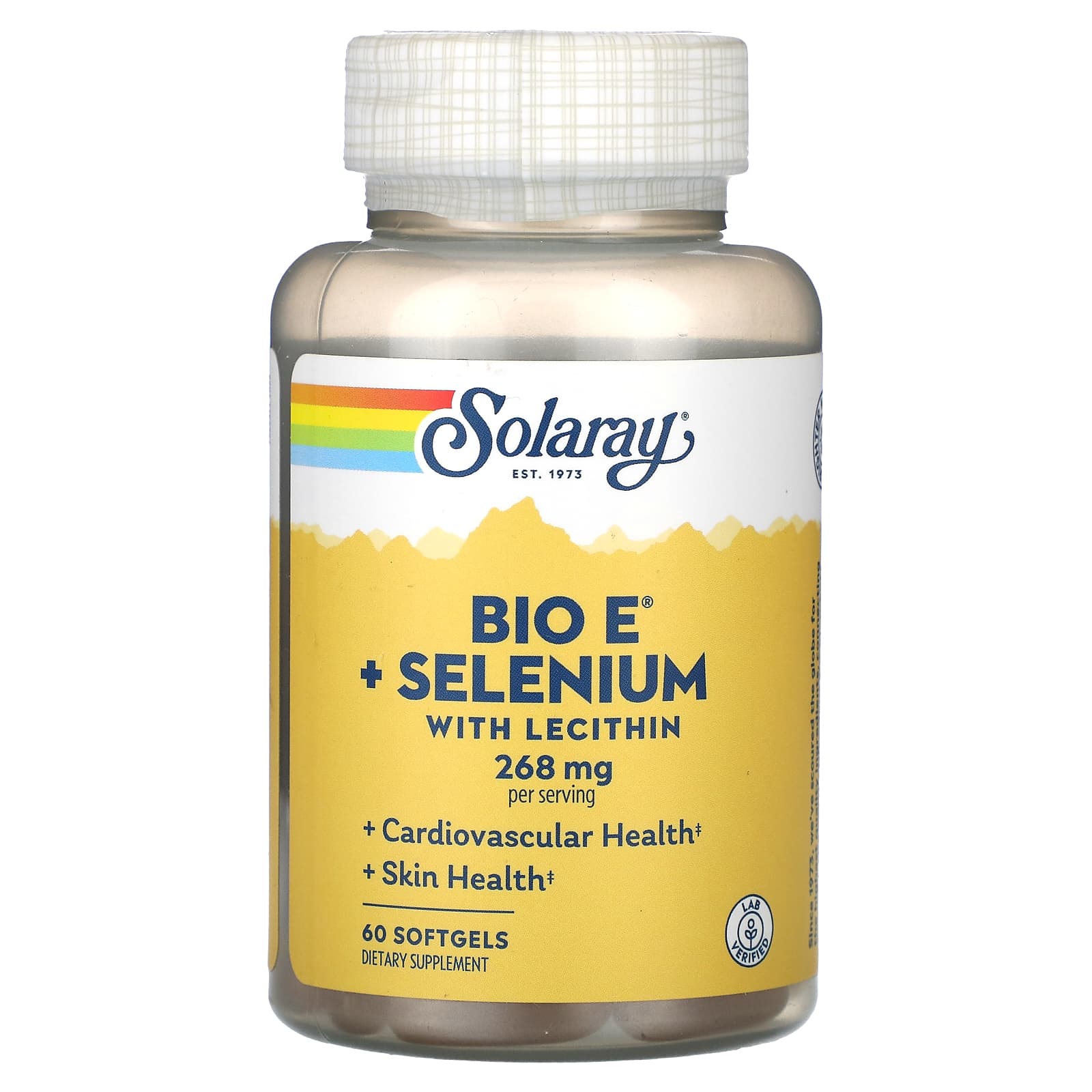 Solaray, Bio E & Selenium with Lecithin, 268 mg, 60 Softgels UPC 076280041682 | HiLife Vitamins