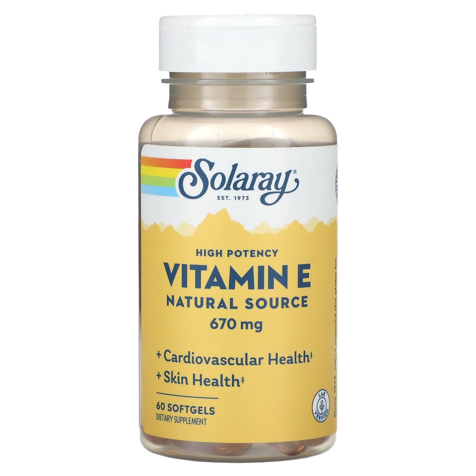 Solaray, Vitamin E, Natural Source, High Potency , 670 mg, 60 Softgels UPC 076280042047 | HiLife Vitamins