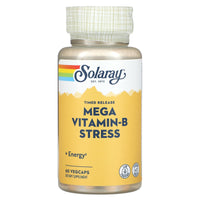 Solaray, Timed Release, Mega Vitamin-B Stress, 60 VegCaps UPC 076280042405 | HiLife Vitamins