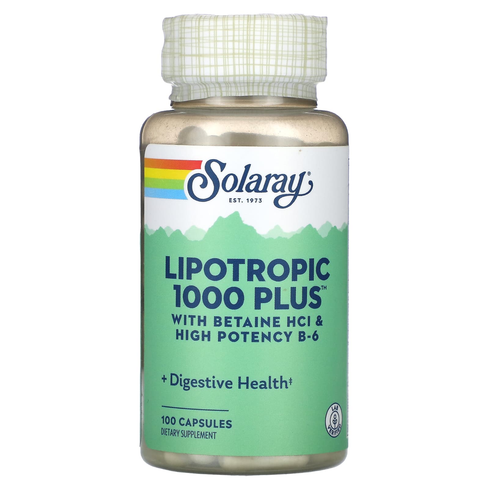 Solaray, Lipotropic 1000 Plus, 100 VegCaps - 076280043211 | Hilife Vitamins