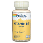 Solaray, B-1 100 mg, 100 VegCaps UPC 076280043259 | HiLife Vitamins