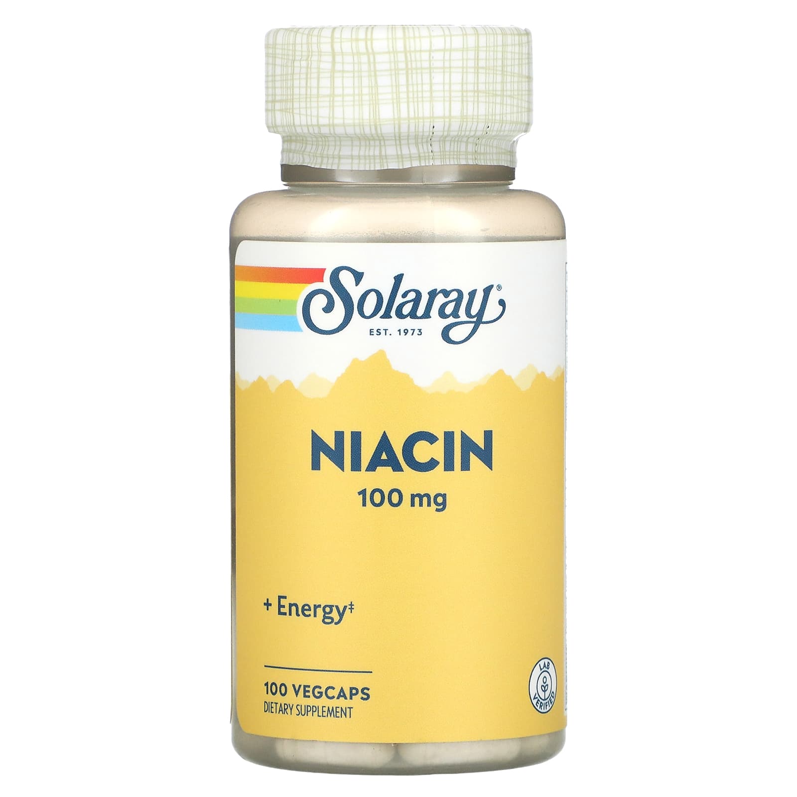 Solaray, Niacin 100 mg, 100 VegCaps - 076280043594 | Hilife Vitamins