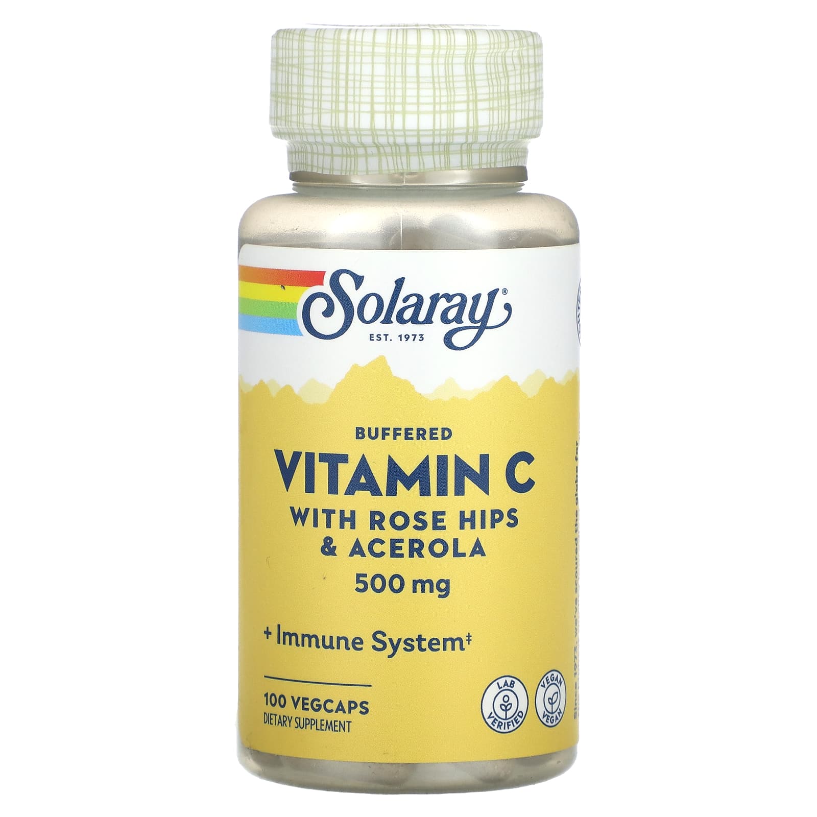 Solaray, Buffered Vitamin C, 500 mg, 100 VegCaps UPC 076280044102 | HiLife Vitamins
