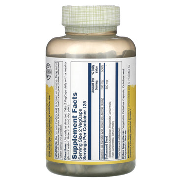 Solaray, Vitamin C & Bioflavonoids, 250 VegCaps UPC 076280044331 | HiLife Vitamins