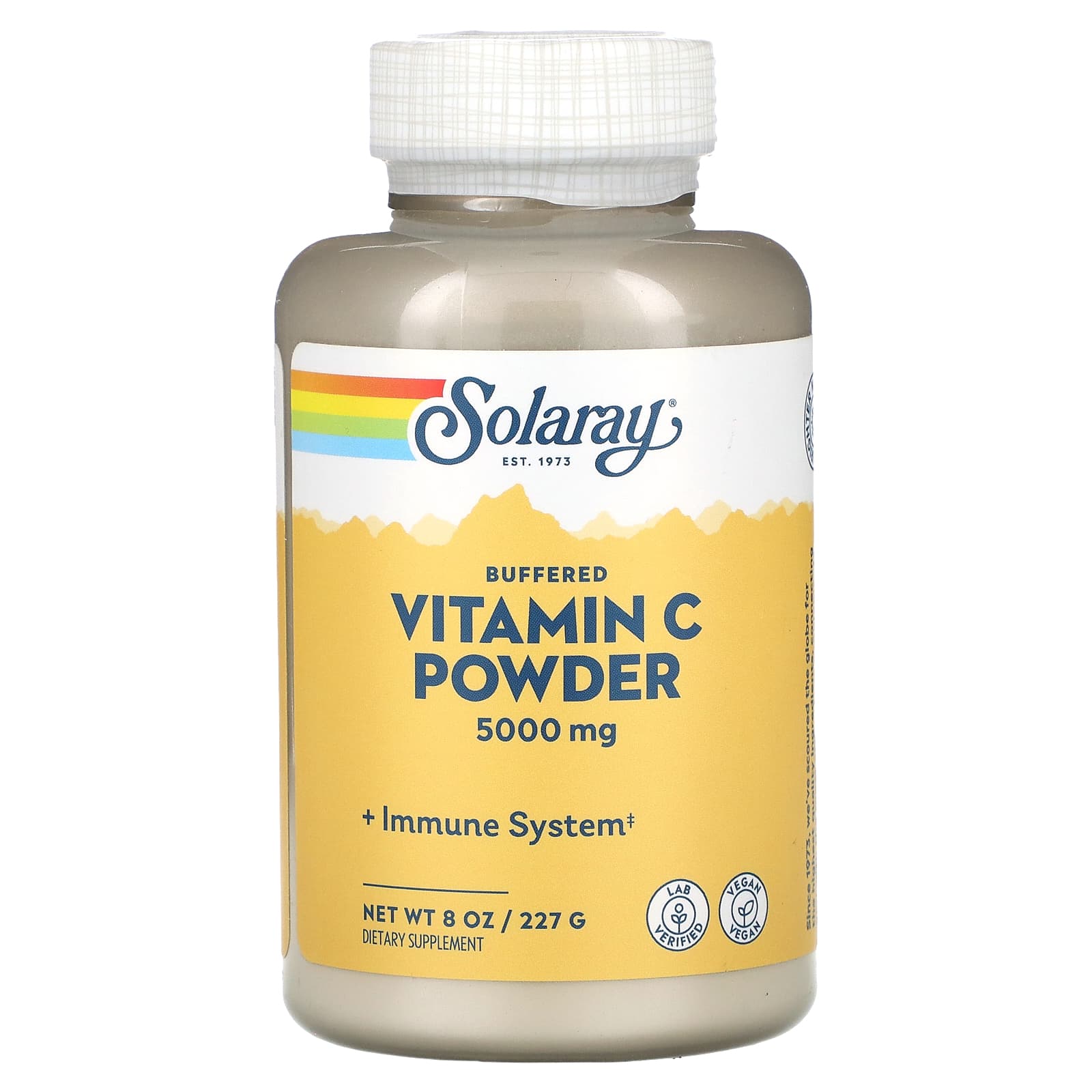 Solaray, Buffered Vitamin C Powder 5,000 mg, 8 Oz UPC 076280044973 | HiLife Vitamins