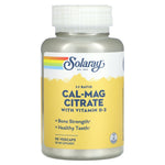 Solaray, Cal-Mag Citrate 1:1 w/D 1000/1000mg, 90 VegCaps UPC 076280045239 | HiLife Vitamins