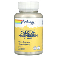 Solaray, Enhanced Absorption Calcium Magnesium, 90 VegCaps UPC 076280045307 | HiLife Vitamins
