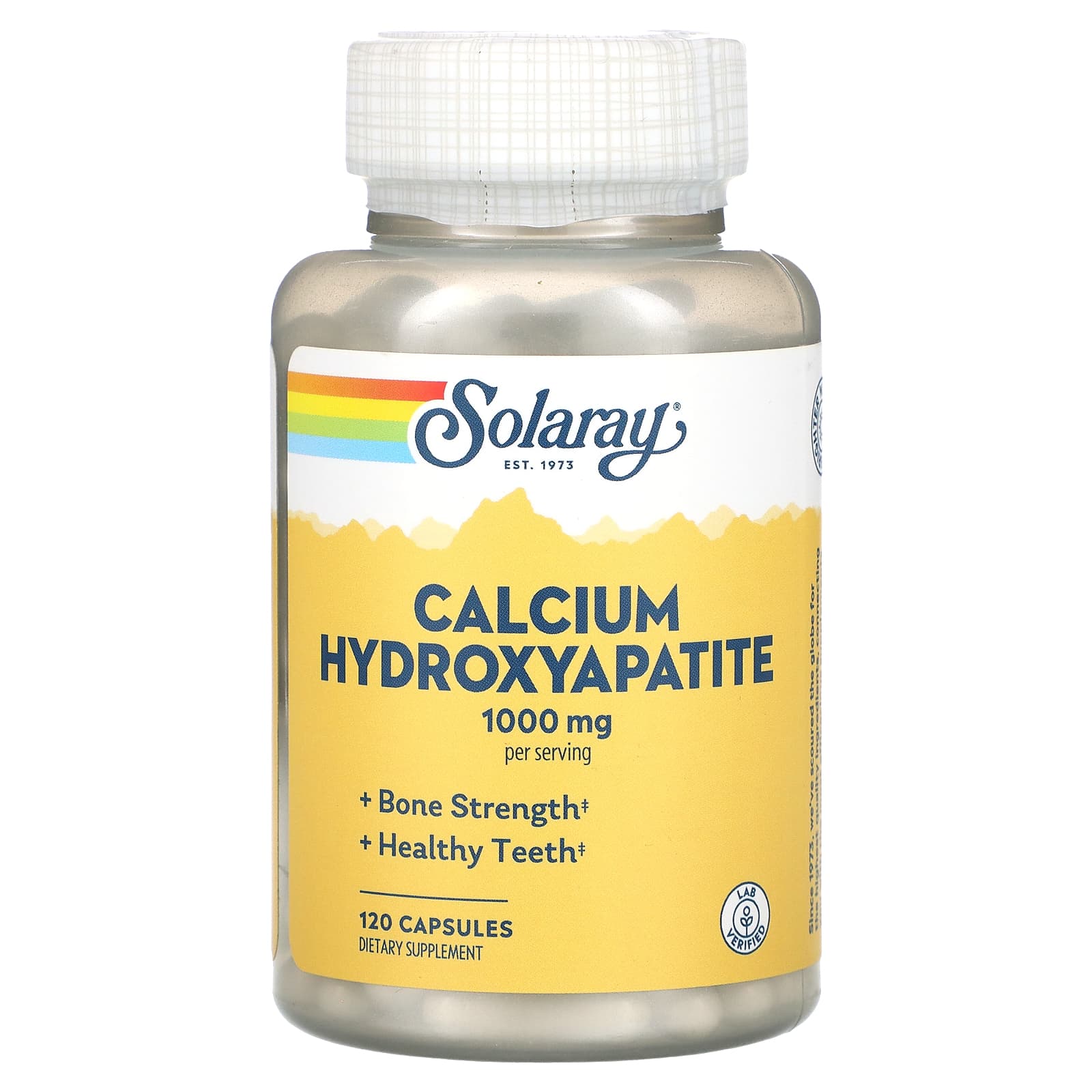 Solaray, Calcium Hydroxyapatite, 250 mg, 120 Capsules UPC 076280045796 | HiLife Vitamins