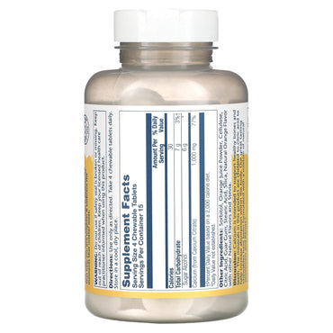 Solaray, Cal Citrate Orange 250mg, 60 Chewables UPC 076280045840 | HiLife Vitamins