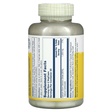 Solaray, Cal Citrate 1000 mg, 120 VegCaps UPC 076280045857 | HiLife Vitamins