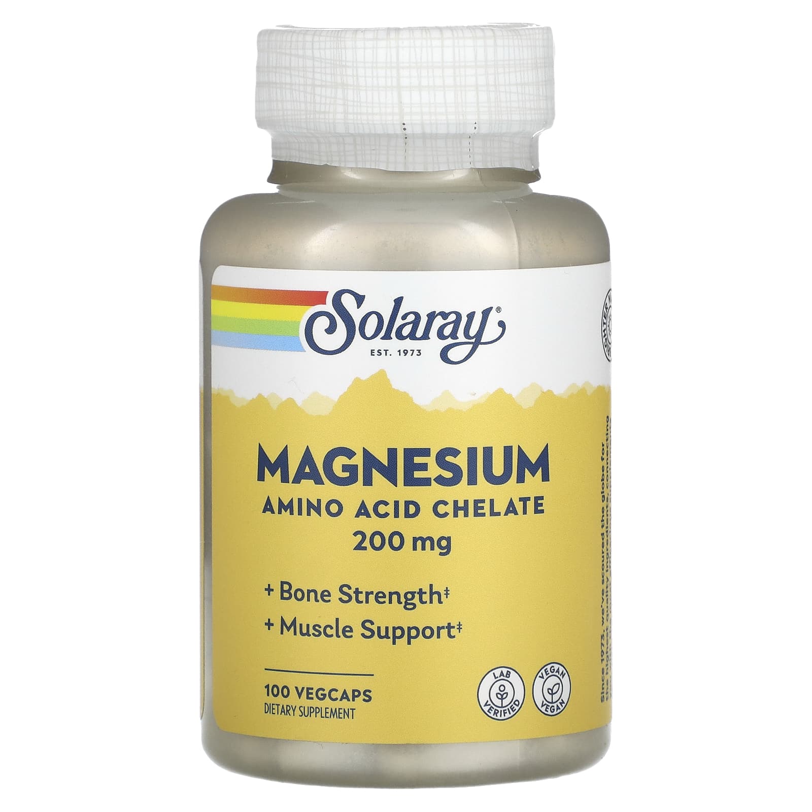 Solaray, Magnesium 200 mg, 100 VegCaps UPC 076280046304 | HiLife Vitamins