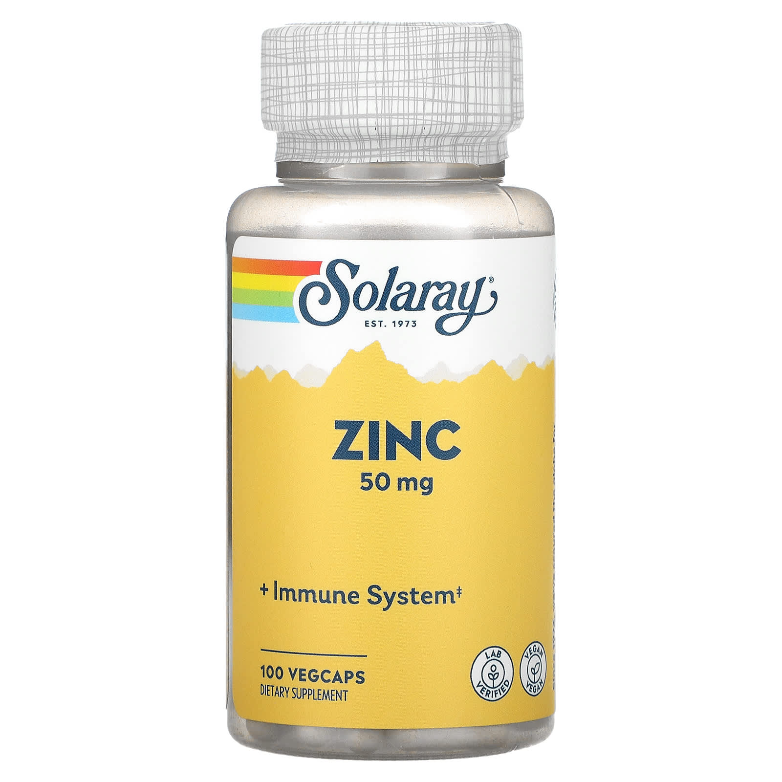 Solaray, Zinc 50 mg, 100 VegCaps UPC 076280047103 | HiLife Vitamins