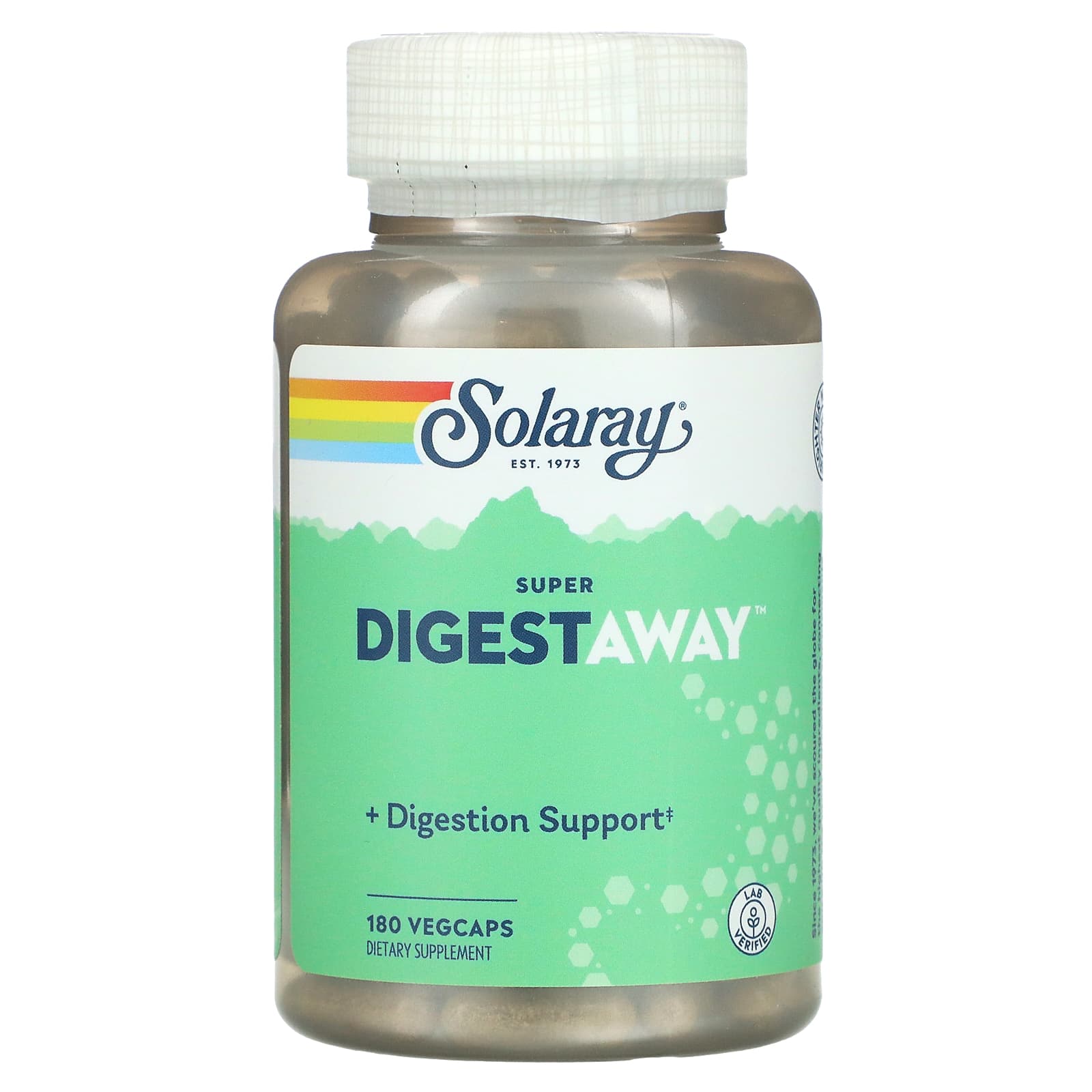 Solaray, Super Digestaway, Digestive Enzyme Blend, 180 VegCaps UPC 076280048025 | HiLife Vitamins
