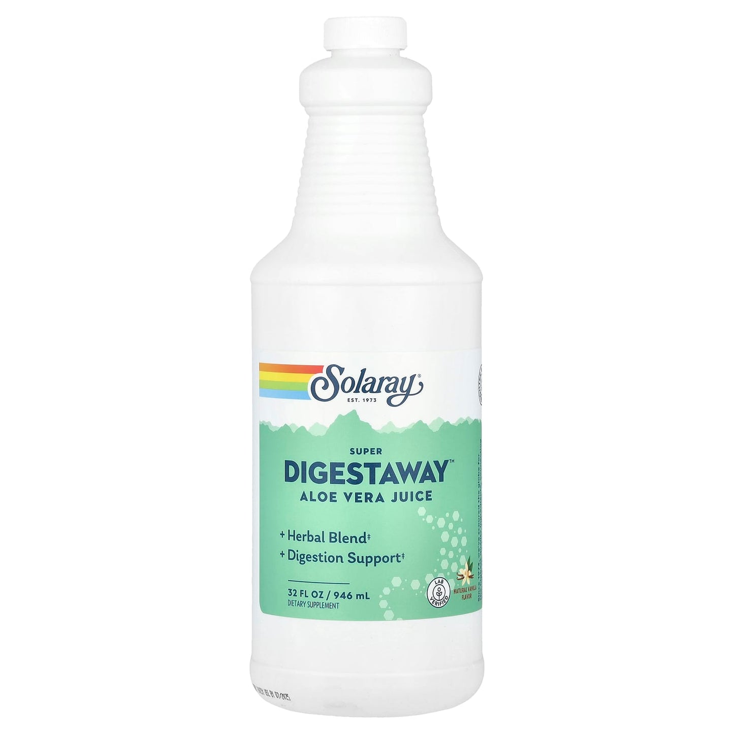 Solaray, Super Digestaway, Aloe Vera Juice, Vanilla, 32 Oz UPC 076280048049 | HiLife Vitamins