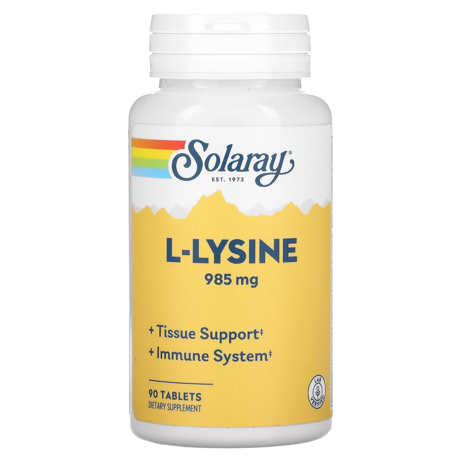 Solaray, L-Lysine, 333 mg, 90 Tablets UPC 076280048605 | HiLife Vitamins
