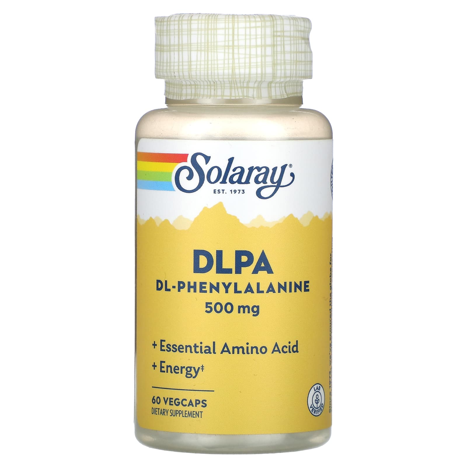 Solaray, DLPA, DL-Phenylalanine, 500 mg, 60 VegCaps UPC 076280048711 | HiLife Vitamins