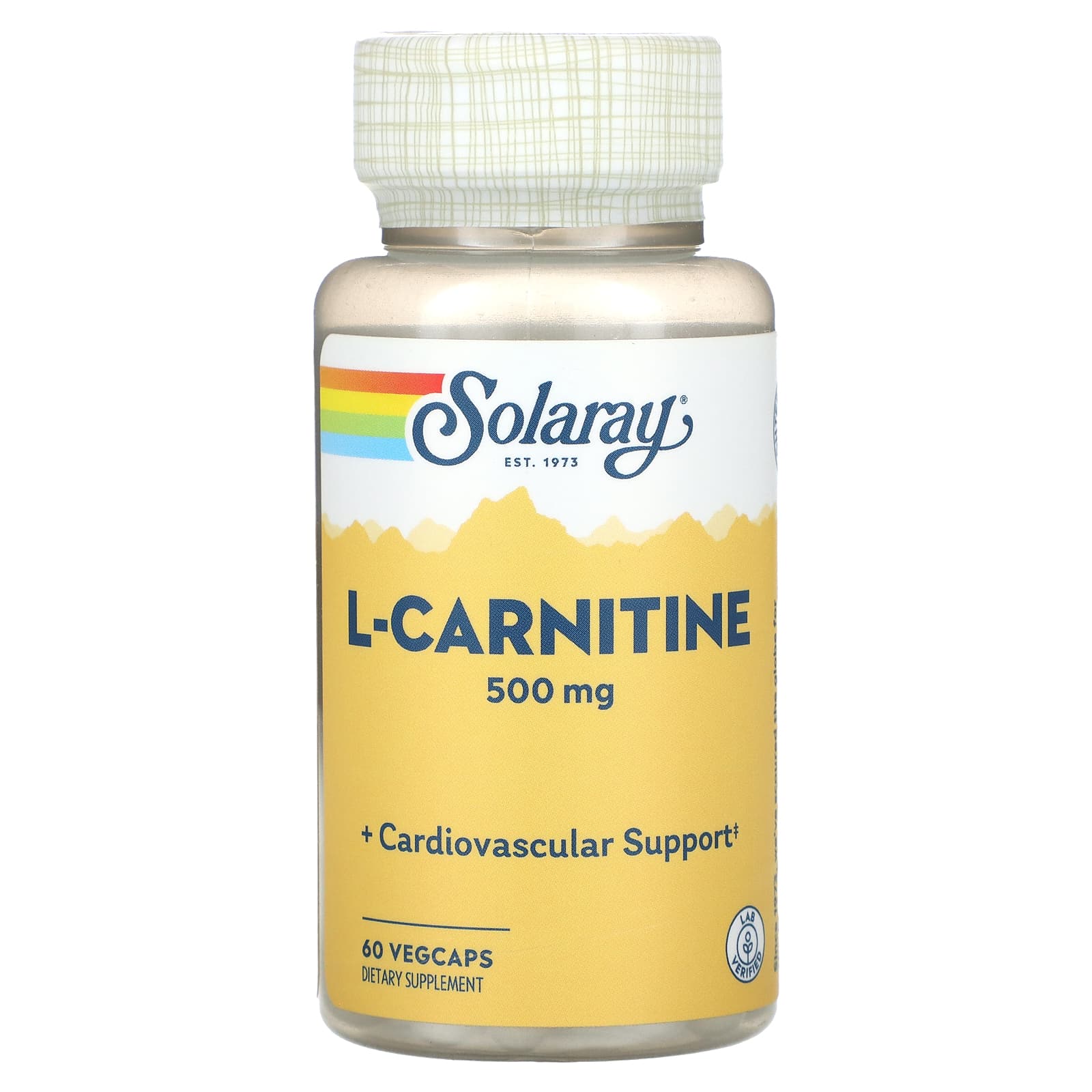 Solaray, L-Carnitine, 500 mg, 60 VegCaps UPC 076280049046 | HiLife Vitamins