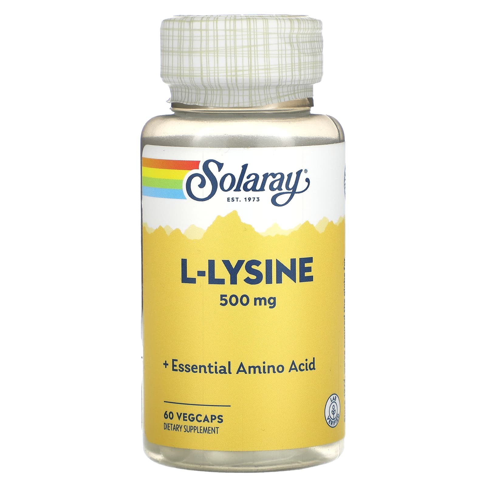 Solaray, L-Lysine Free Form 500mg, 60 VegCaps UPC 076280049404 | HiLife Vitamins