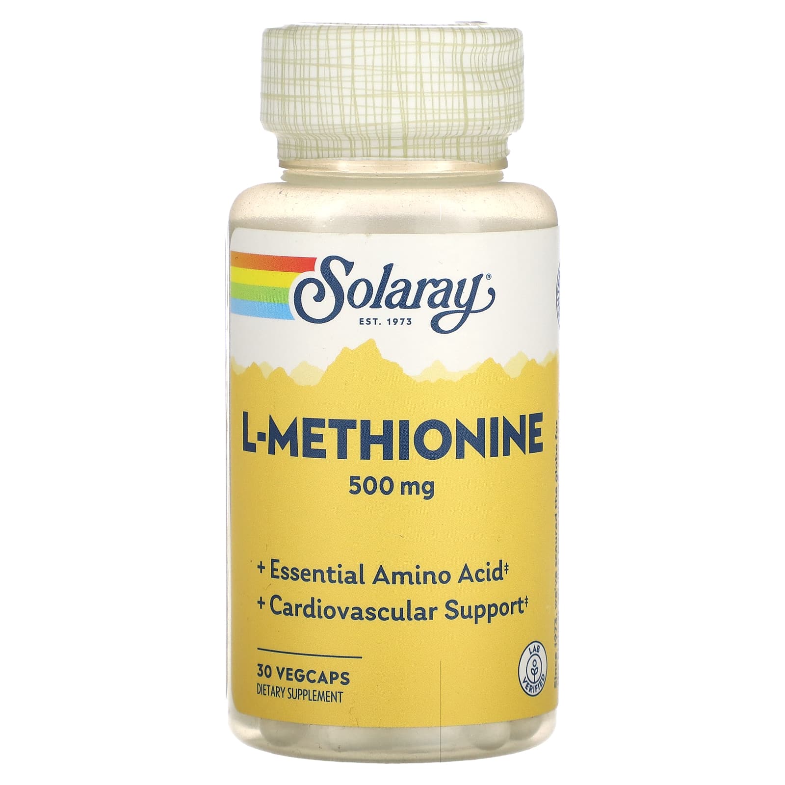 Solaray, L-Methionine, 500 mg, 30 VegCaps UPC 076280049503 | HiLife Vitamins