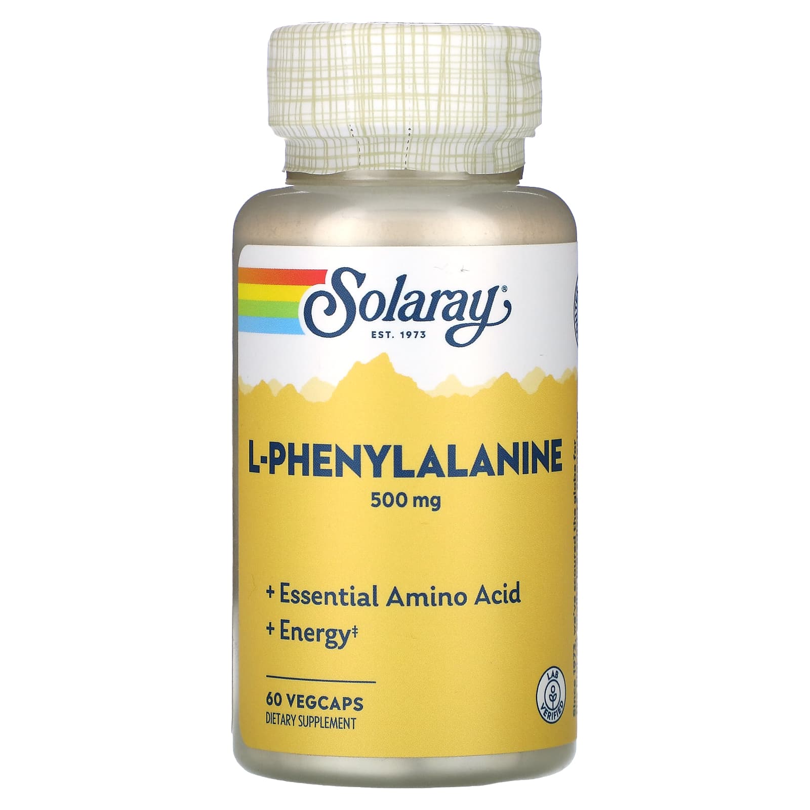 Solaray, L-Phenylalanine, 500 mg, 60 VegCaps UPC 076280049718 | HiLife Vitamins